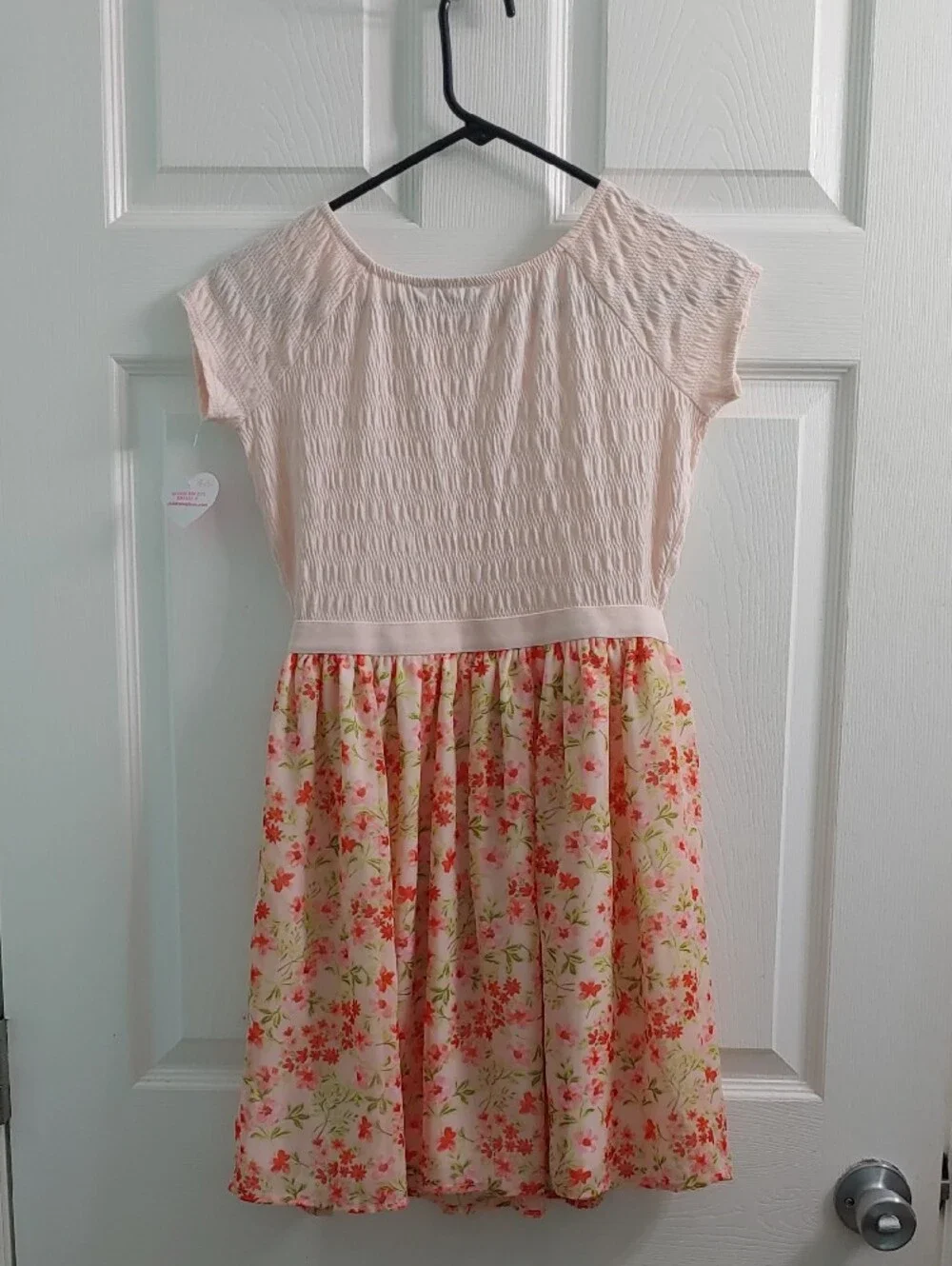 The Children's Place Pink Floral Fit & Flare Dress NWT Size 14